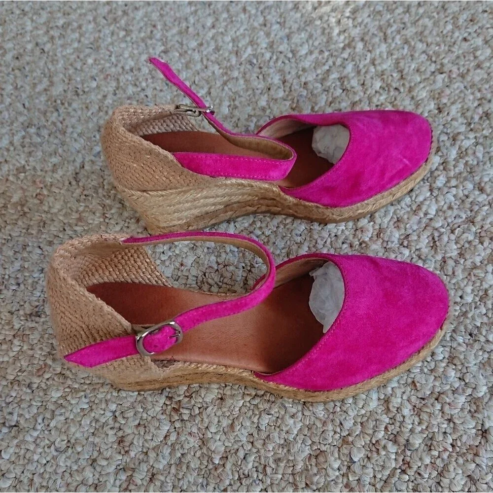 Azura Antoine Fuchsia Suede Espadrille size 36